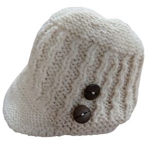 Eddie Bauer Cable Knit Fleece Lined Newsboy Hat